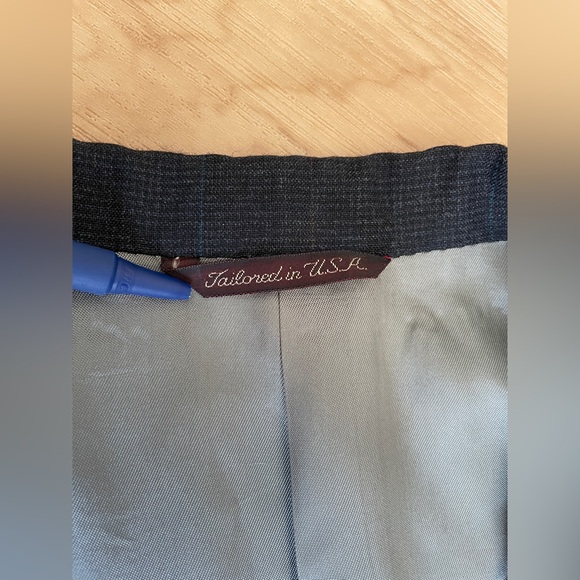 ‼️SOLD‼️Vintage Furmans Men's Two-Button Wool Blazer Suit Jacket Gray 42R - Picture 8 of 14